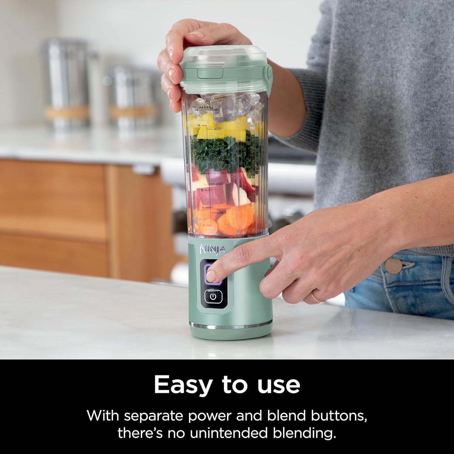 Portable Blender, Cordless, 18oz, for Shakes and Smoothies, BPA Free, USB-C Rechargeable G573
