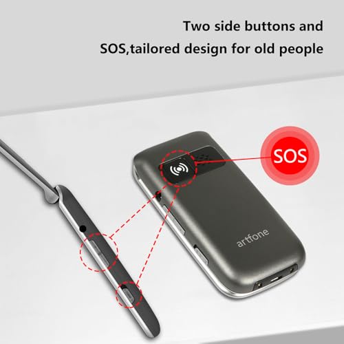 Flip Mobile Phone Unlocked for Seniors, Big Buttons, SOS, USB-C E34071