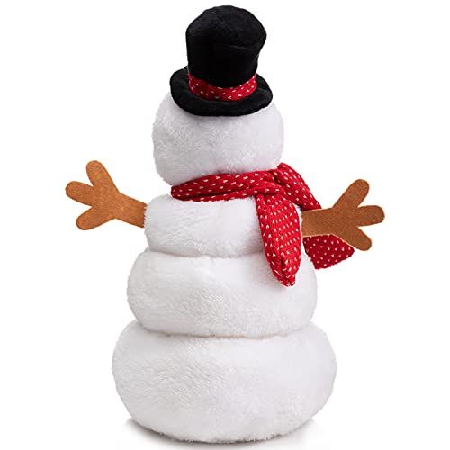 Animated Christmas Snowman Plush with LED Lights Musical Toy K182254