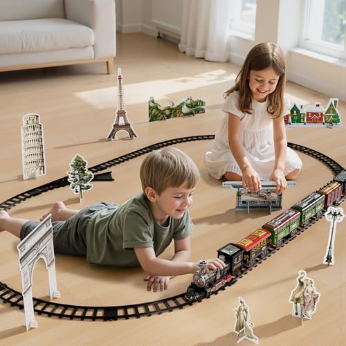 Electric Train Set for Kids with Lights and Sounds H492