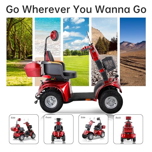 Heavy Duty 4 Wheel Mobility Scooter for Seniors & Adults, 500 lbs Capacity D9414