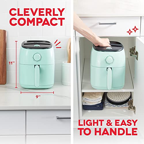 Electric Air Fryer Oven, 2.6 Qt., Grey, Compact, Auto Shut Off, 1000-Watt L764