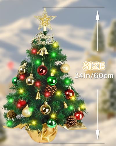 Green Tabletop Christmas Tree with LED Lights B3533