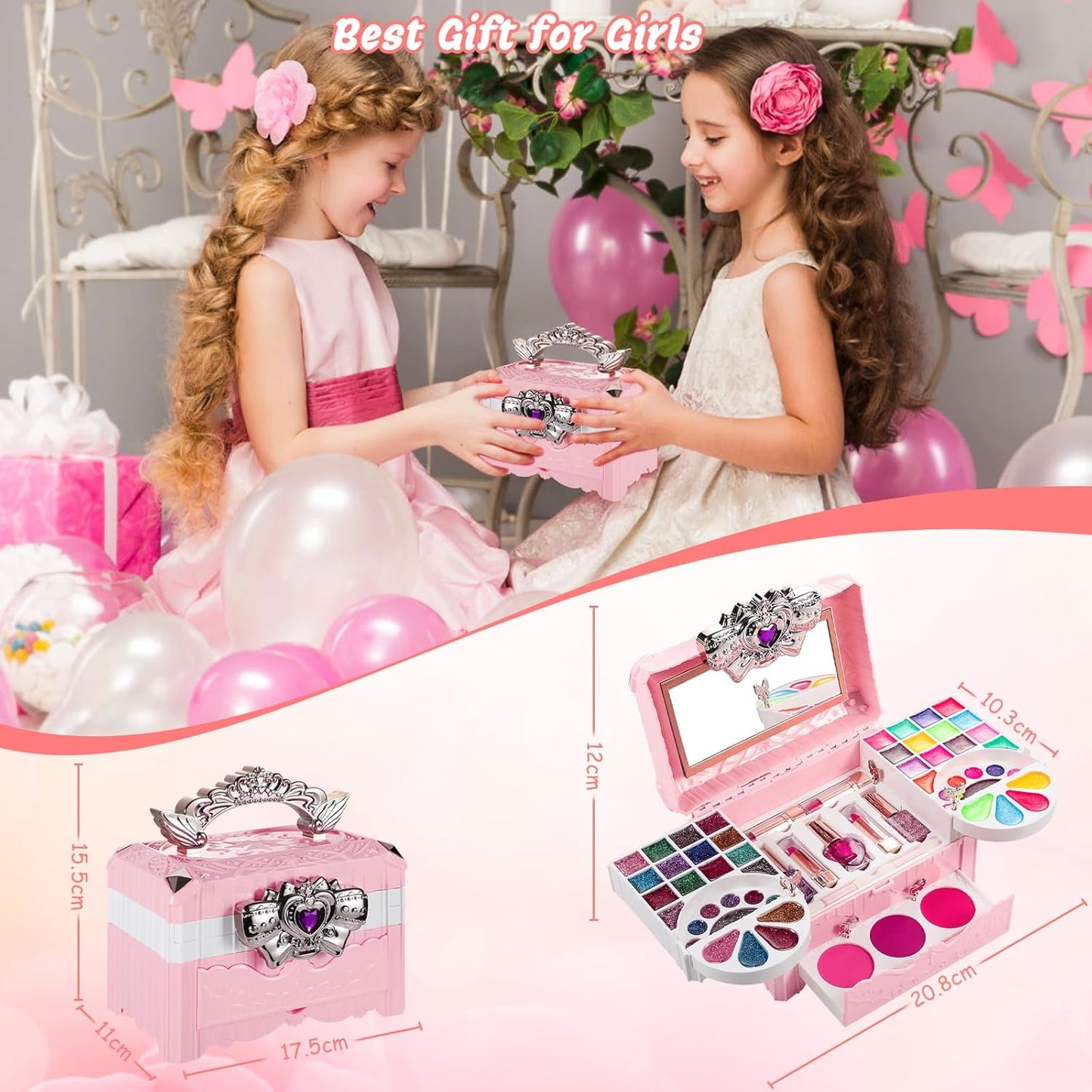 Washable Kids Makeup Kit Pretend Play Toy for Girls P14651