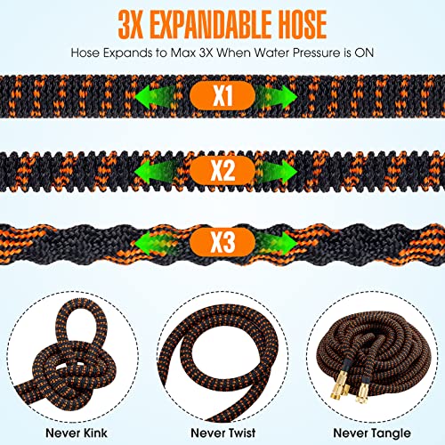 Expandable Garden Hose 75ft with Spray Nozzle S30293