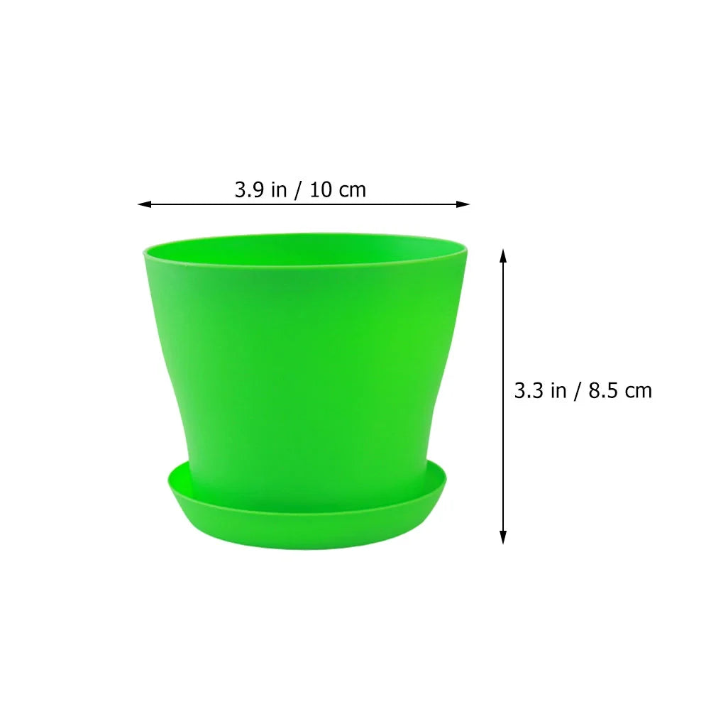 Plastic Flower Pot with Tray for Bonsai and Plants Q3110