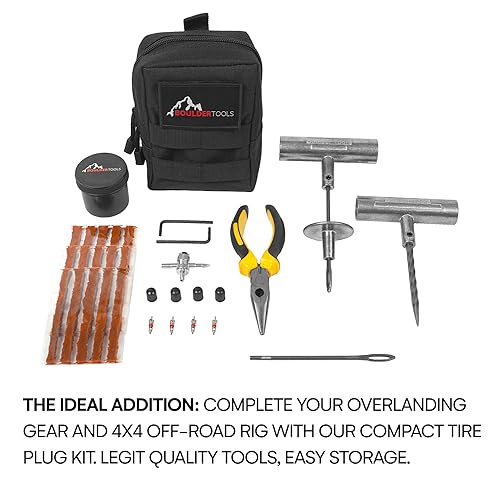 Compact Tire Repair Kit with Molle Storage Pouch R9899