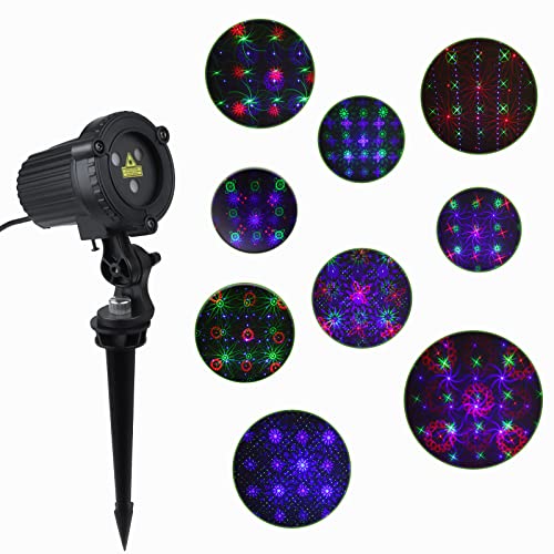 Christmas Laser Lights Outdoor Garden Projector with Moving RGB Waterproof G2323