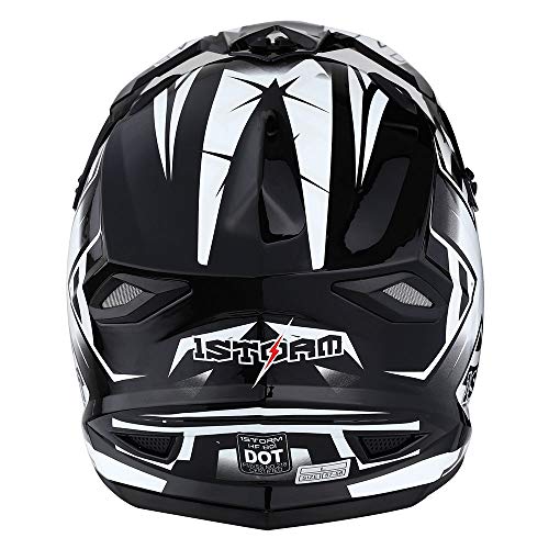 Adult Motocross Helmet Full Face Racing Style Matt Black U258