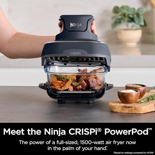 Air Fryer with Glass Containers, 4 QT & 6 Cup, Dishwasher Safe Y888
