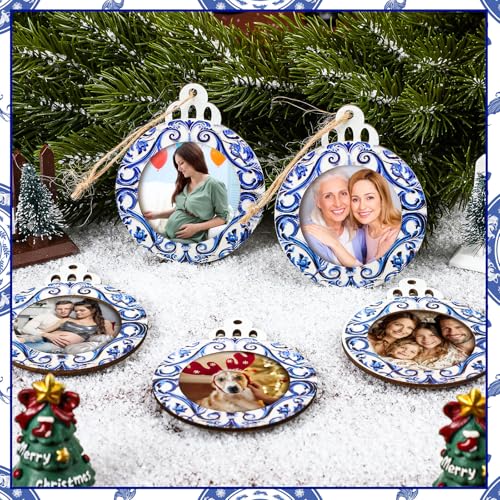 24 Pcs Christmas Photo Ornament Frames for Baby First Christmas Tree Keepsake F1934