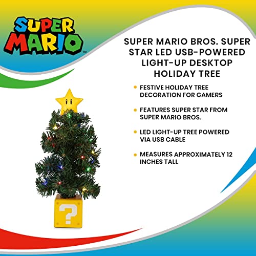 Super Mario Bros. LED USB-Powered Desktop Holiday Tree M646205