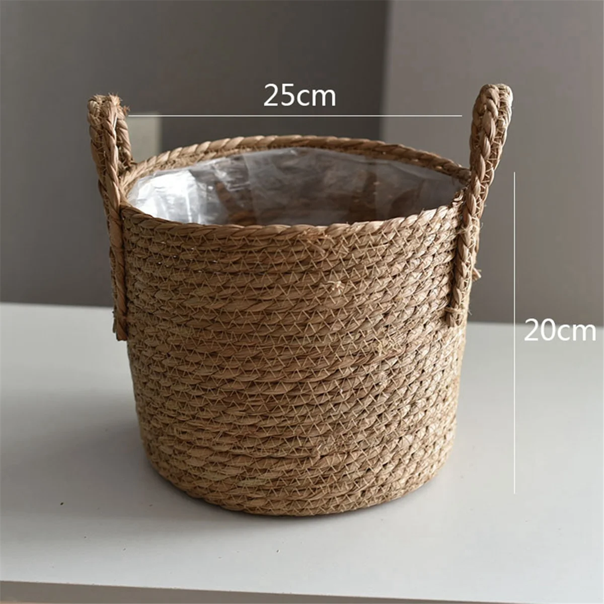 Wicker Seagrass Planter Basket with Woven Flower Vase Cover V6929
