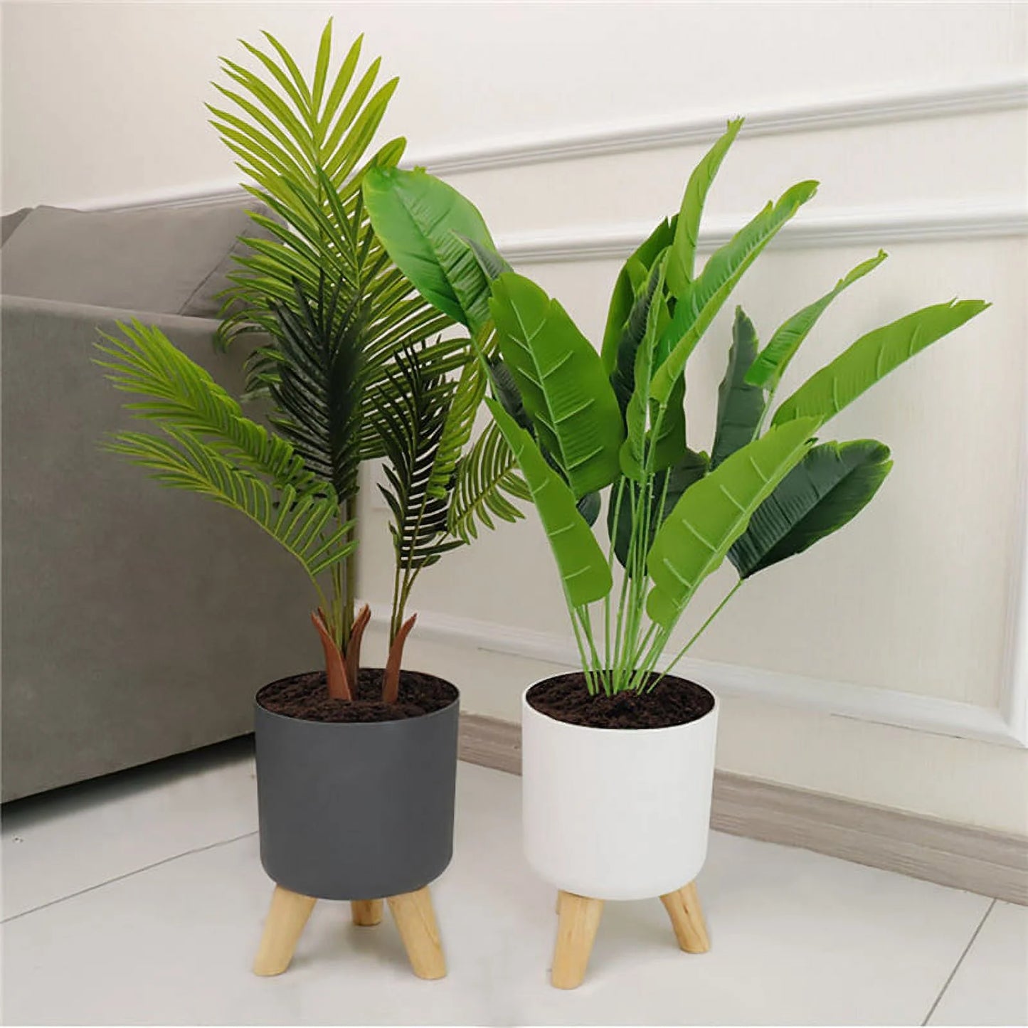 Wooden Legged Floor Standing Planters for Indoor Outdoor Use P355719