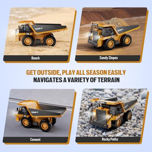 Remote Control Excavator Construction Toy for Boys, 11CH with Metal Shovel and Lights N4221