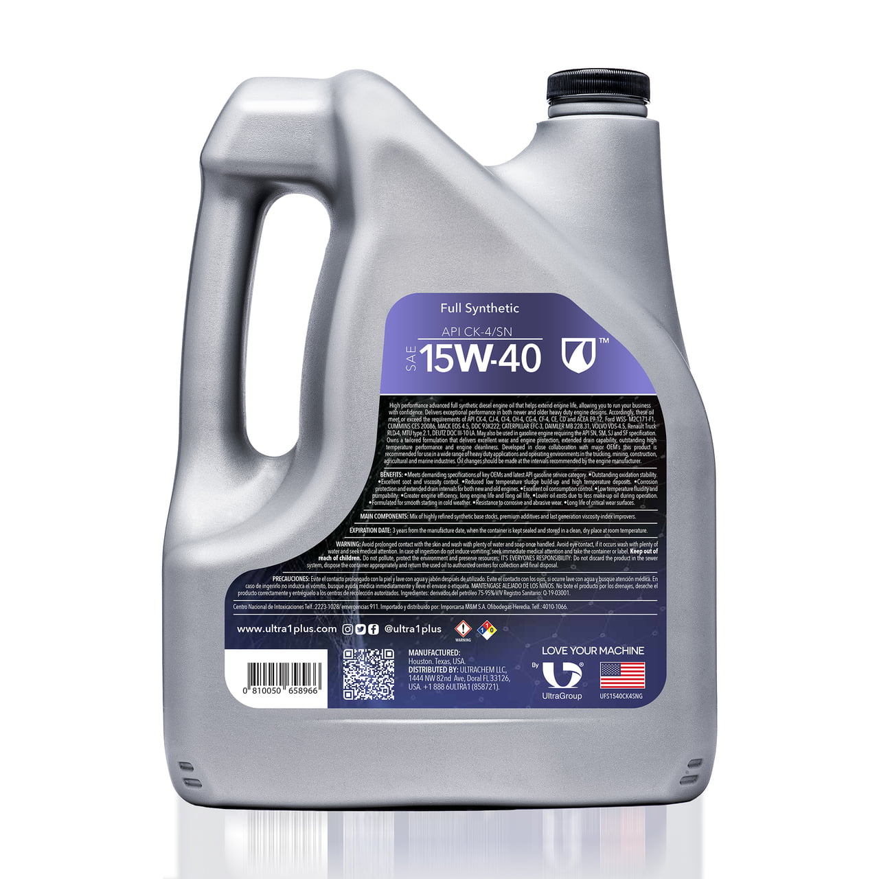Heavy Duty Full Synthetic Diesel Motor Oil 15W-40, 1 Gal X836