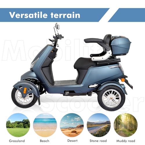 Heavy Duty 4 Wheel Mobility Scooter for Adults, All Terrain with Seat D693