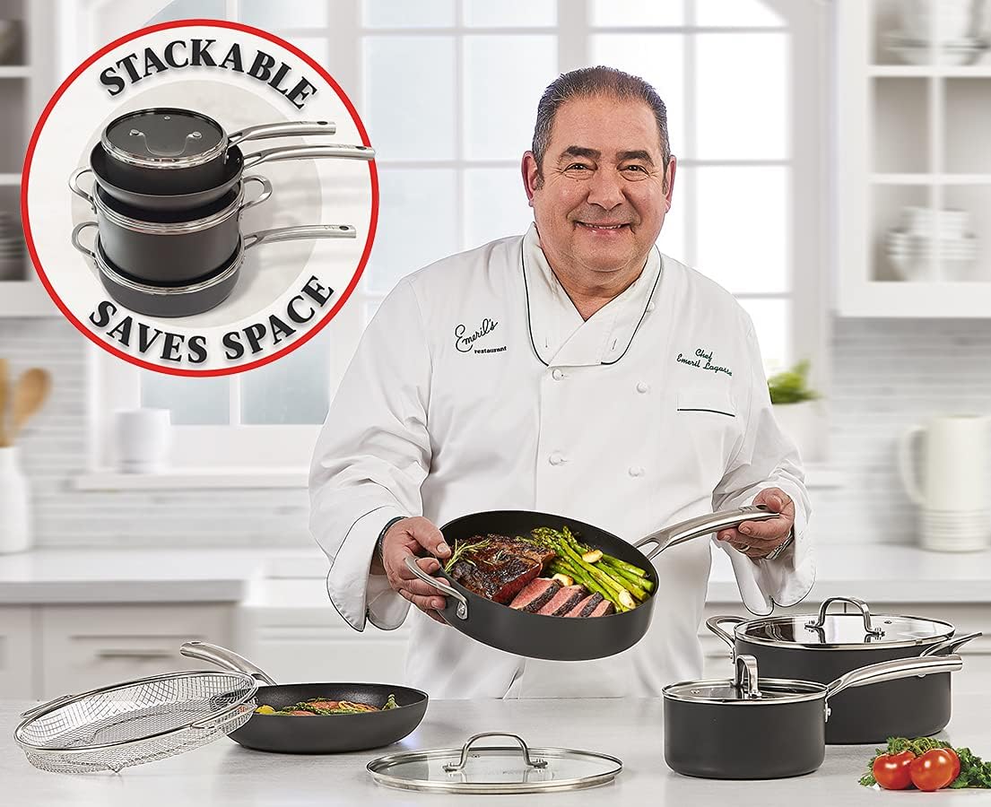 Nonstick Cookware Pots and Pans Set with Lids, 13 Piece A27648