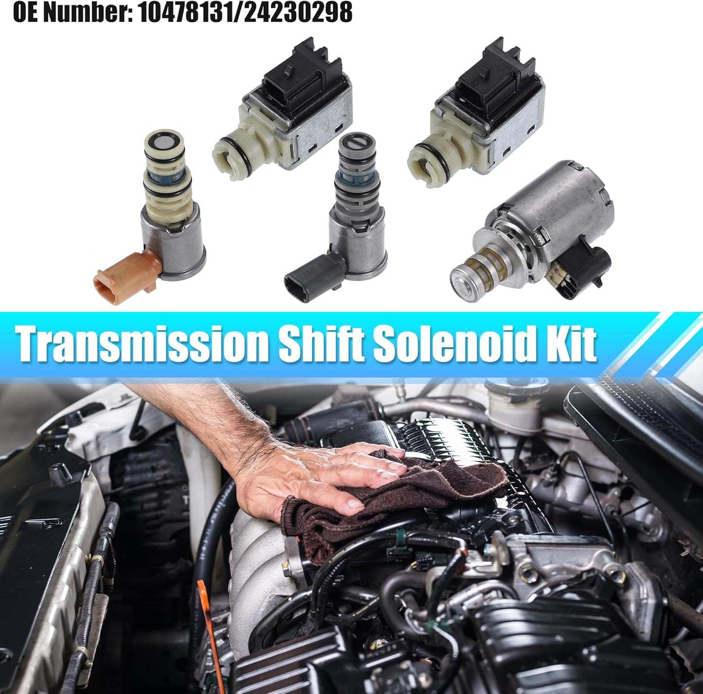 Transmission Shift Solenoid EPC TCC Kit for GM 4L60E, Pack of 5 K8328