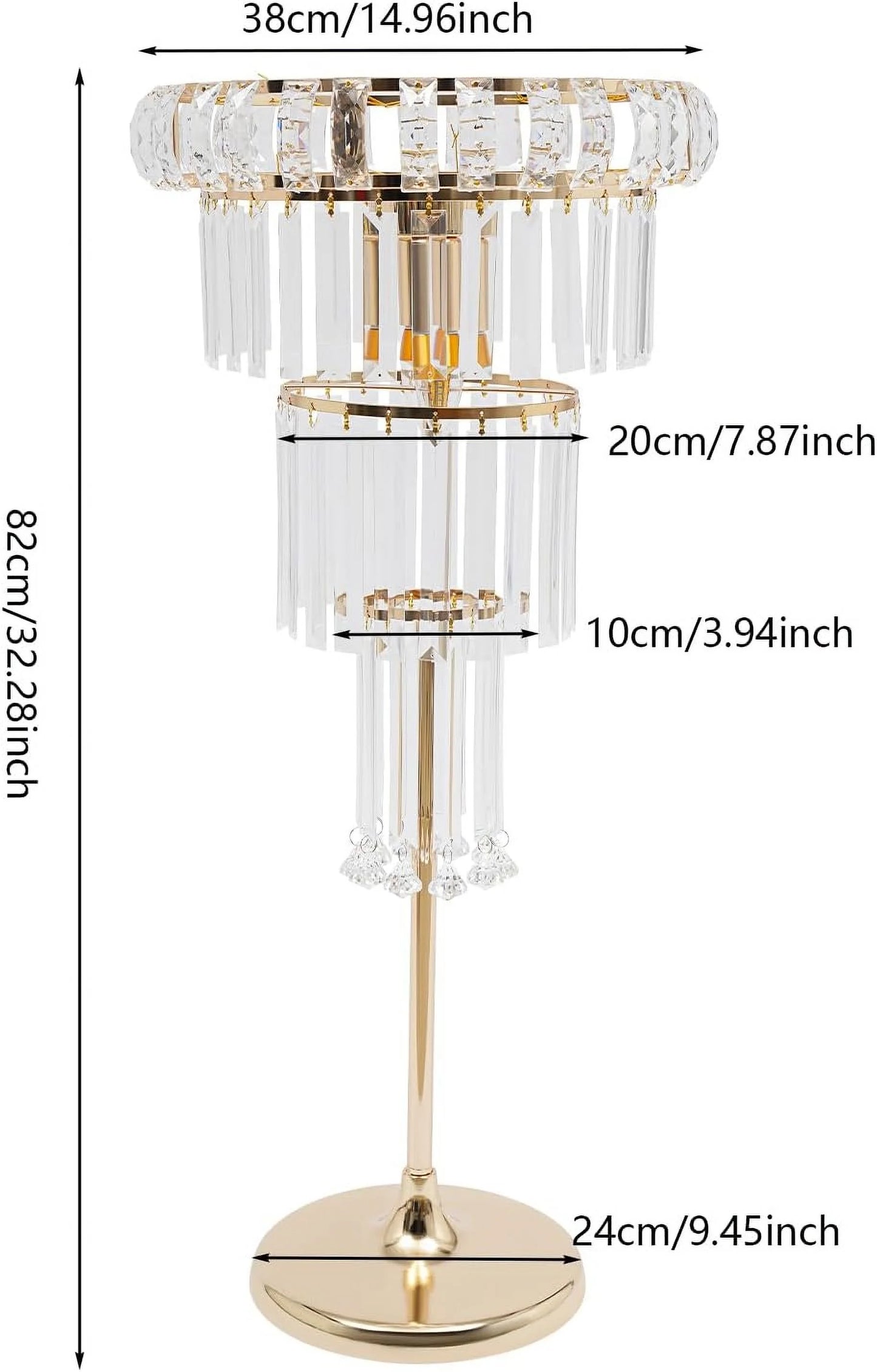 Gold Crystal Flower Stand for Wedding Centerpieces, 4-Tier L4244