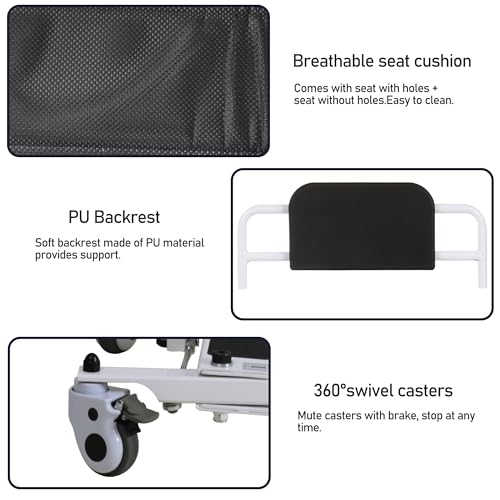 Patient Lift Transfer Chair for Home, Bathroom, Bedside, Shower, and Car Q90917