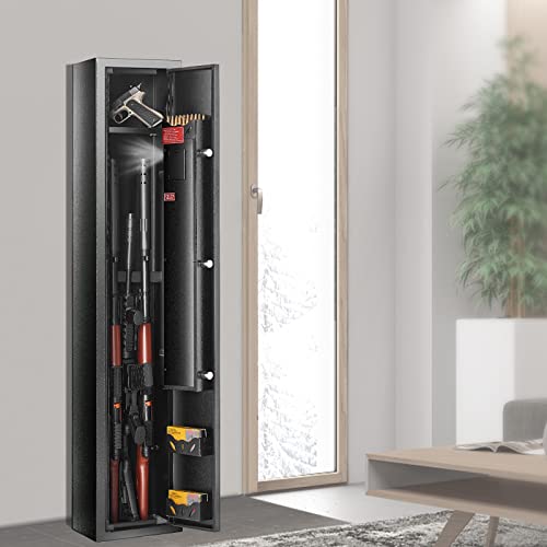 6-8 Rifles Gun Safe with Fingerprint and Digital Keypad Lock S64165