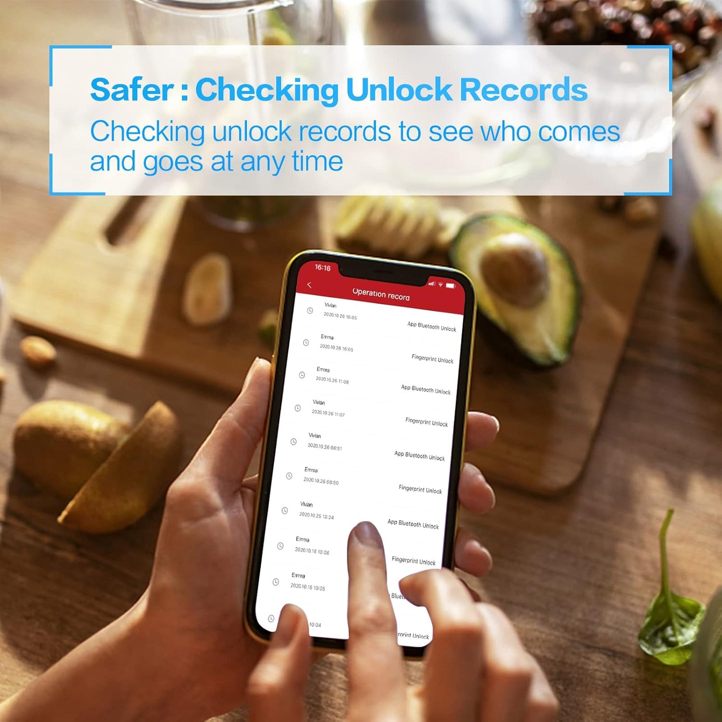 Smart Door Lock with Fingerprint and Keyless Entry T958959