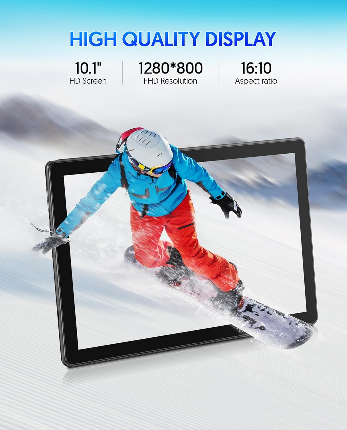 10 inch Android 14 Tablet with Keyboard, 6GB RAM 64GB ROM, 6000mAh Battery D3761