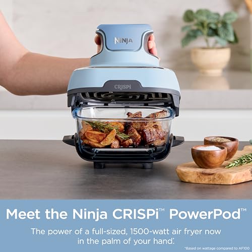 Air Fryer with Glass Containers, 4 QT & 6 Cup, Dishwasher Safe Y888