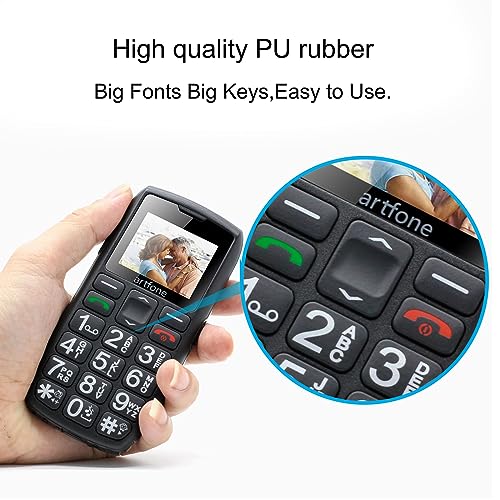 Unlocked Big Button 4G LTE Cell Phone for Seniors with SOS and USB-C Charging T176