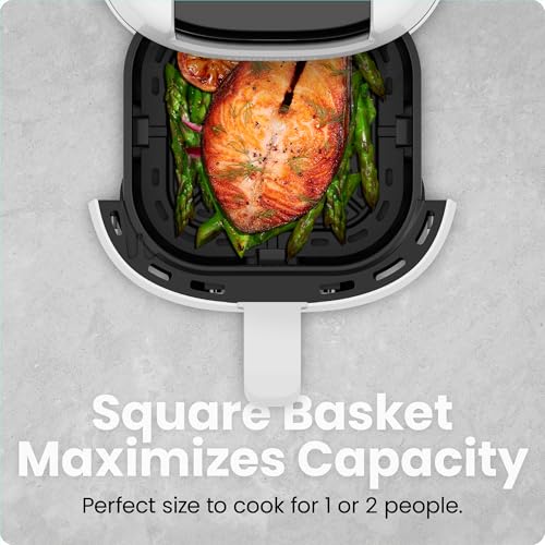 2 Qt Mini Air Fryer with Digital Timer and Nonstick Basket D4952