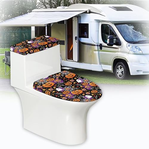 Christmas Toilet Lid and Tank Cover Set for Bathroom Decor Q334993