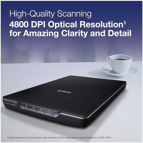 Color Photo and Document Flatbed Scanner, 4800 dpi, USB Power K82407