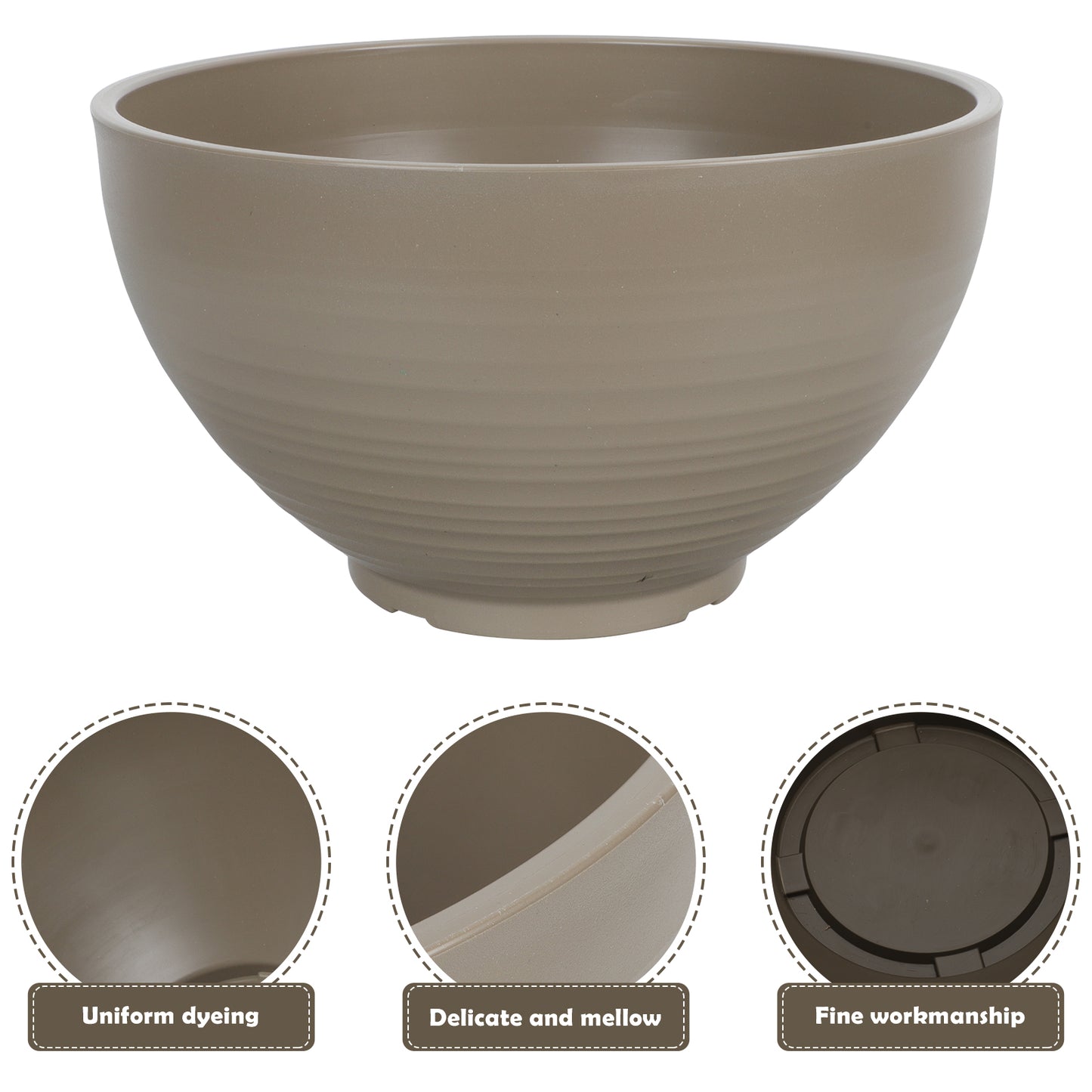 Terrarium Faux Stone Flower Pot 30x16.9cm Khaki U514392