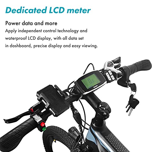 Electric Bikes for Adults, 29 Inch Fat Tire Mountain E-Bike with Removable Battery O49918