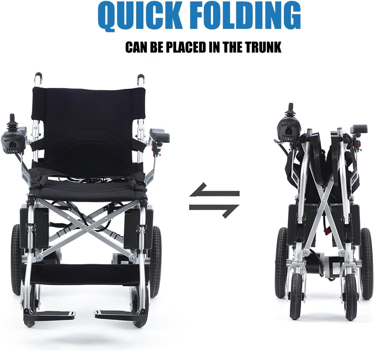 Portable Electric Wheelchair for Adults, Lightweight Foldable G760