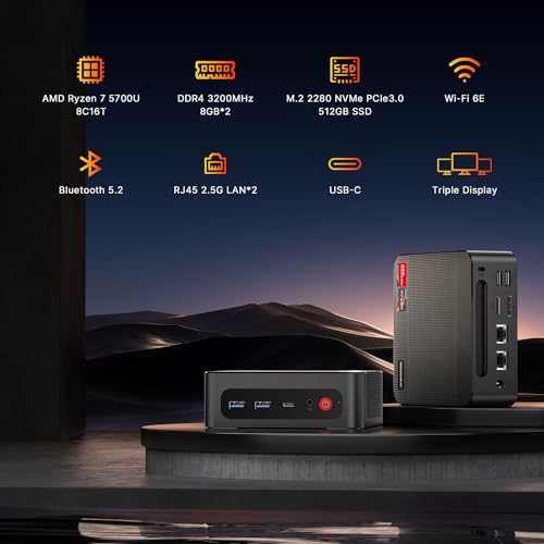 Mini Gaming PC AMD Ryzen 7 32GB RAM 1TB SSD Windows 11 Pro B99508