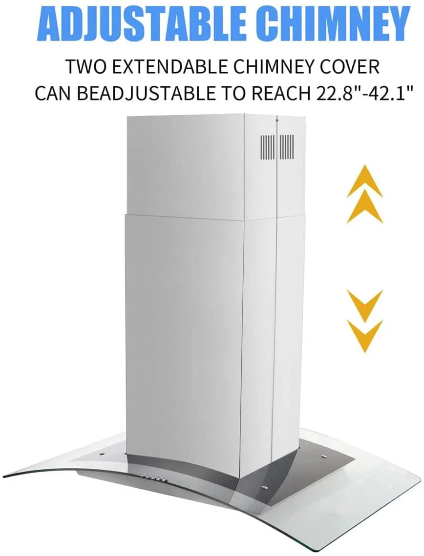 Island Range Hood 36 inch Kitchen Extractor Fan T3205