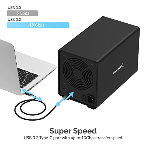USB 3.2 5-Bay SATA Hard Drive Docking Station, Trayless, USB-C 10Gbps P669