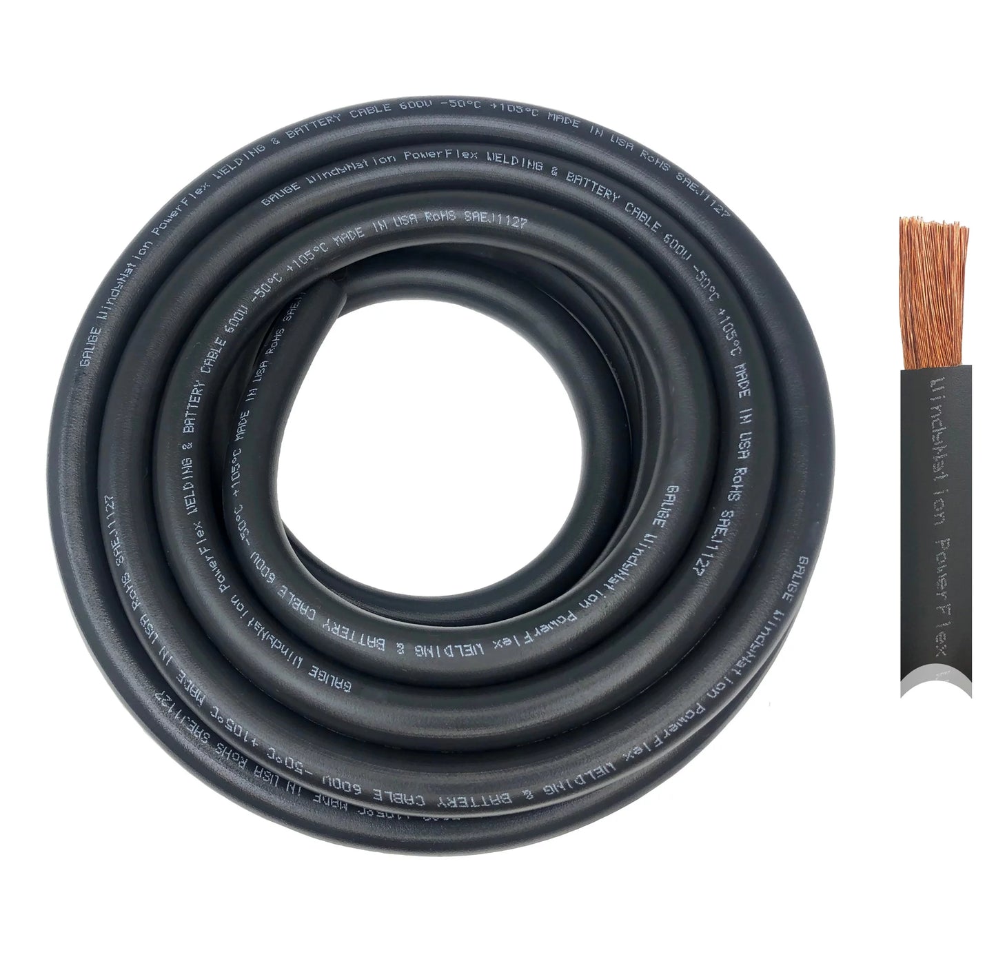 6-Gauge 25 ft. Black Welding Cable