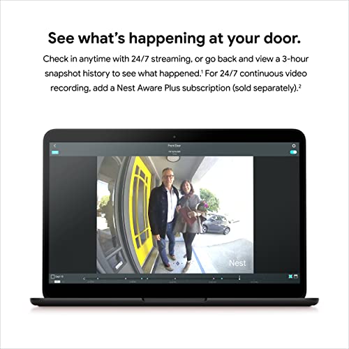 Video Doorbell with 24/7 Streaming, HDR Video, Night Vision, and Person Alerts Q529559