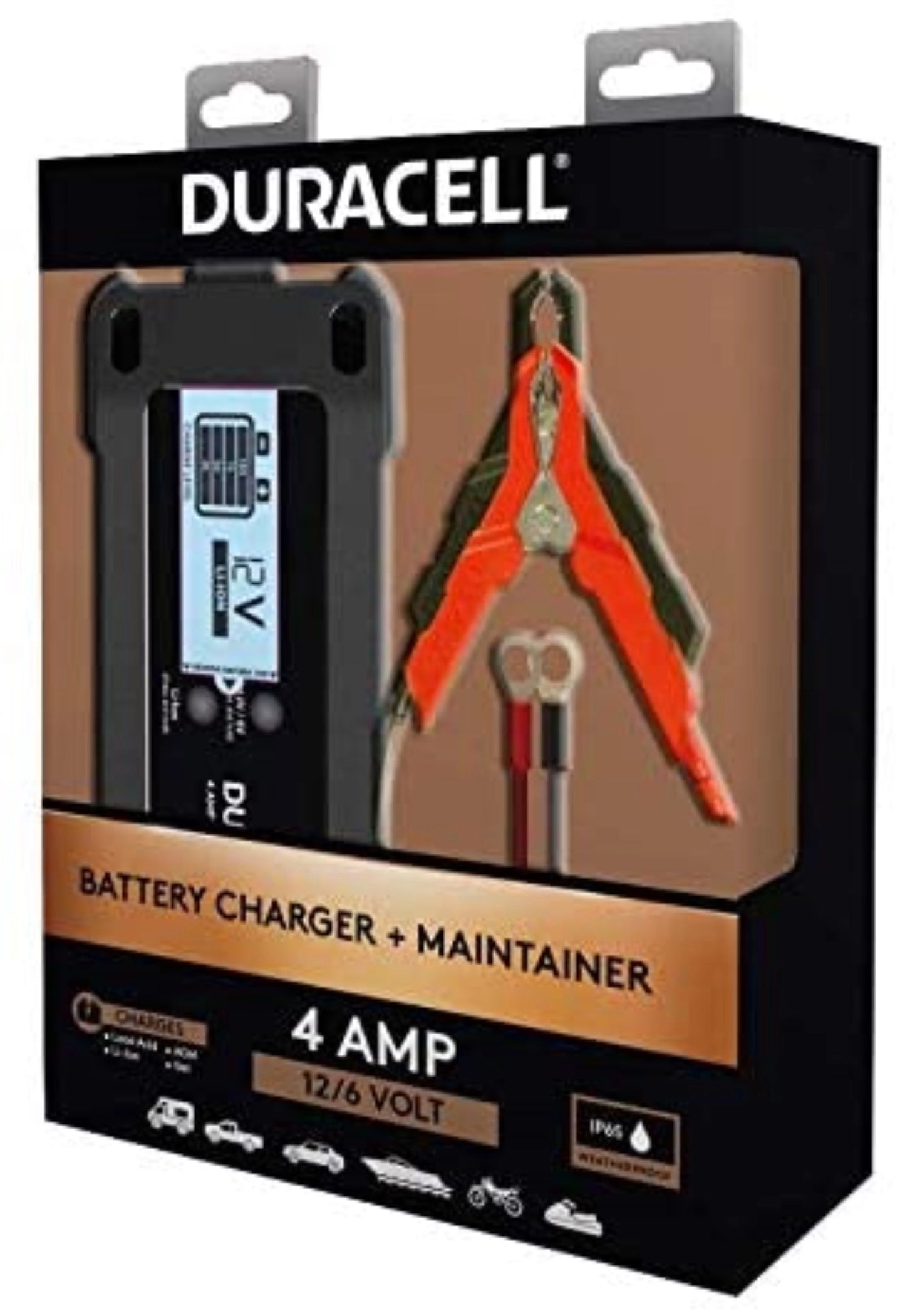 4 Amp Battery Charger Maintainer with LCD Display Z167948