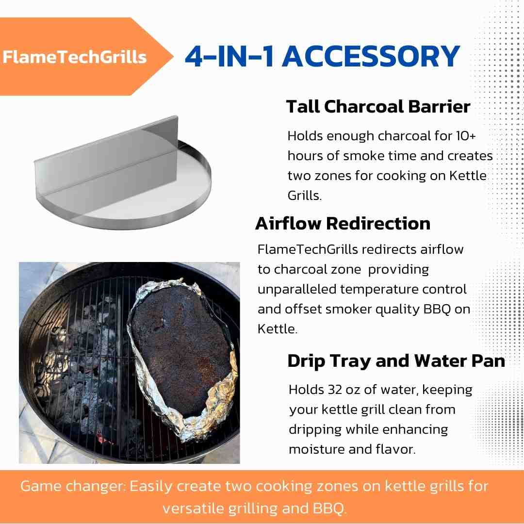 Charcoal Basket and Drip Tray for Weber Kettle 22 Inch F5571