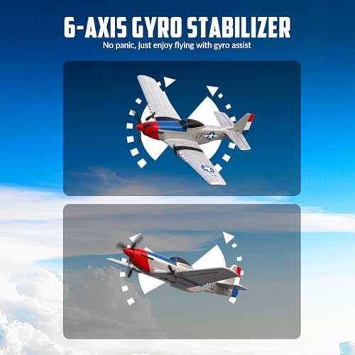 RC Plane 3 Channel Remote Control Airplane Fighter Toy, 2.4GHz 6-axis Gyro, Easy to Fly for Adults Kids Beginners Q215470