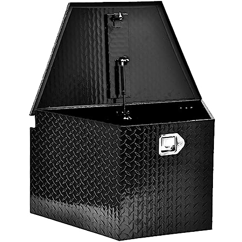 33 Inch Trailer Tongue Box, Heavy Duty Aluminum Tool Box with Lock and Keys I285284