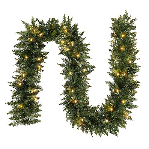 Pre-lit Christmas Garland with Lights for Indoor Outdoor Decor C1969