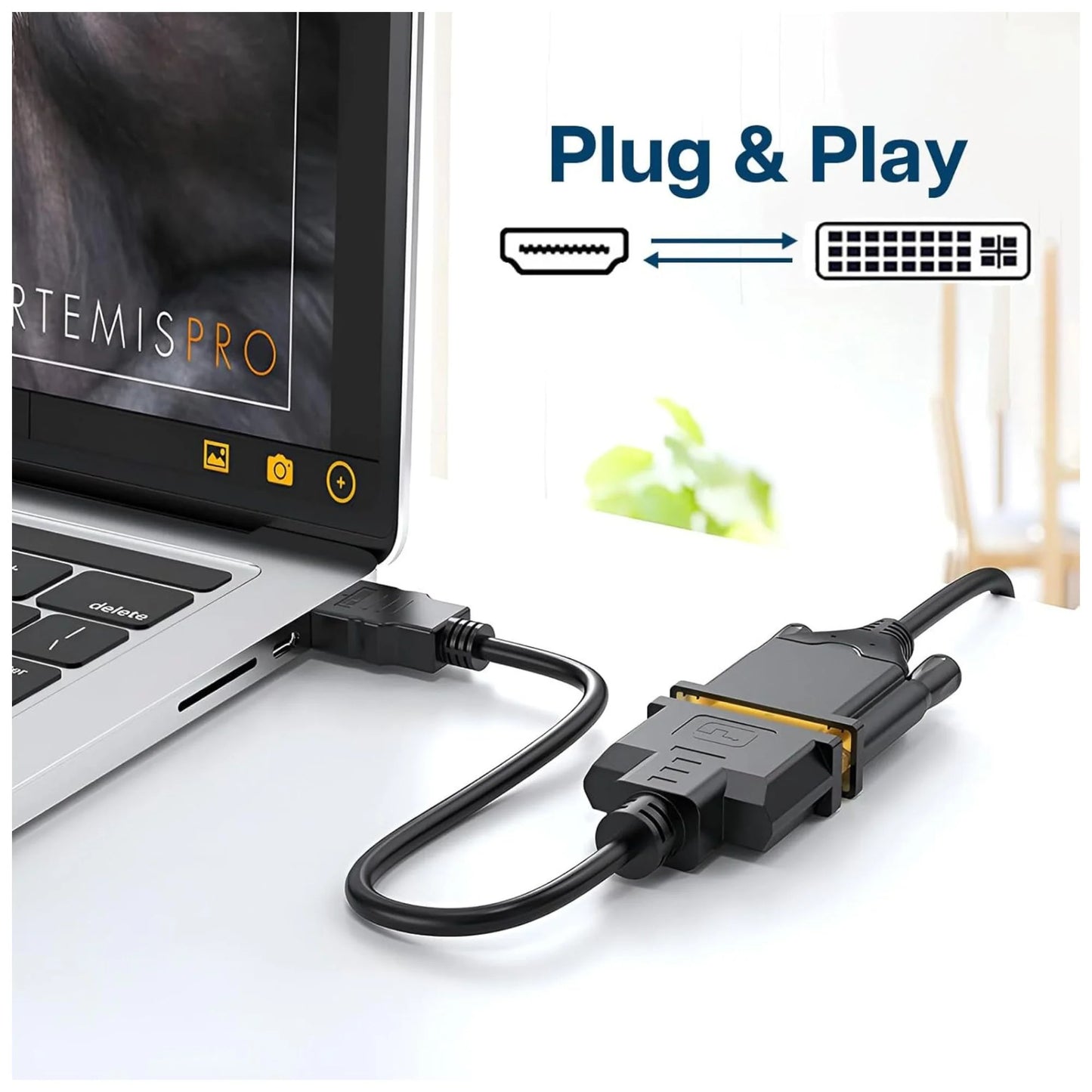 HDMI to DVI Single Link Cable 3ft, Black X1669