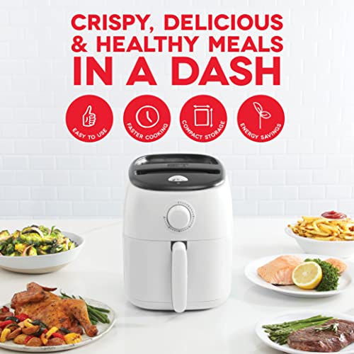 Electric Air Fryer Oven, 2.6 Qt., Grey, Compact, Auto Shut Off, 1000-Watt L764