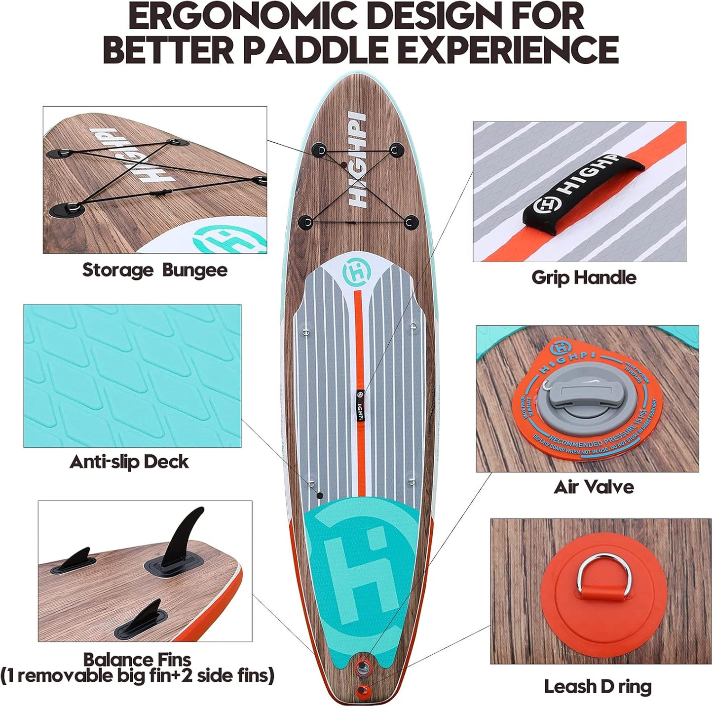 Inflatable Stand Up Paddle Board with Backpack and Accessories M3526