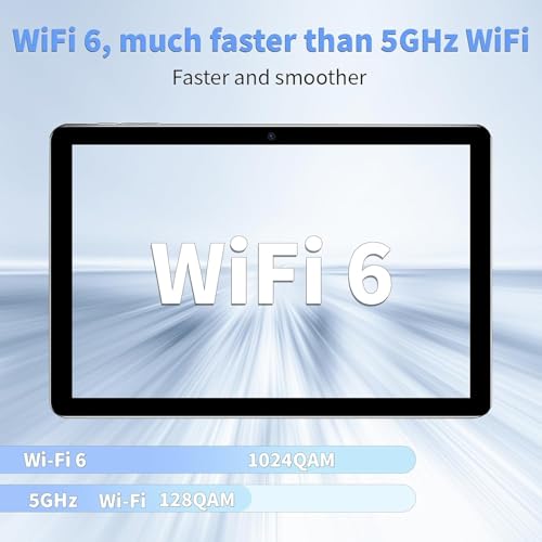 10 Inch Android Tablet with Keyboard Mouse, 6GB RAM 64GB ROM L2332